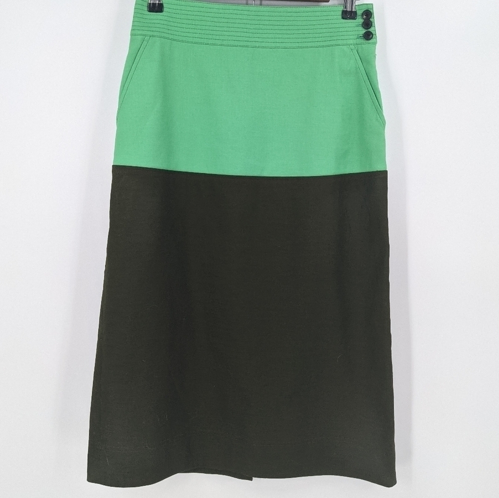 KATE SPADE Colorblock Midi Skirt